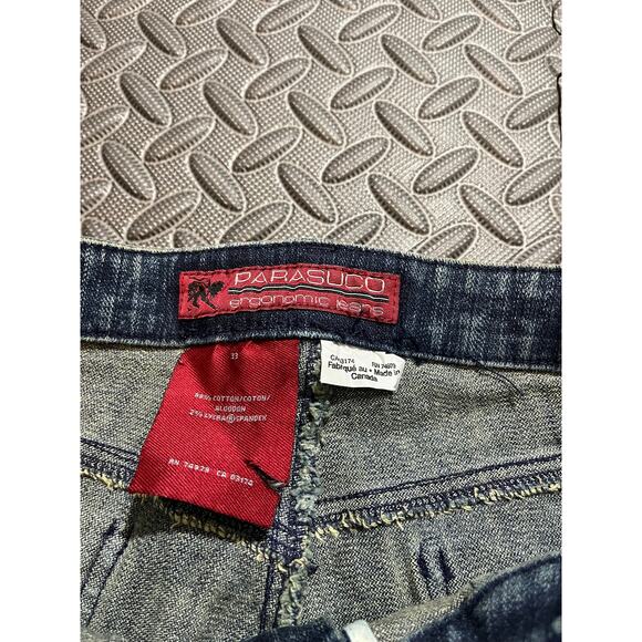 Parasuco Ergonomic Mens Y2K Vintage Flare Jeans Wide Leg Zipper Bootcut Size 33 - Picture 5 of 10